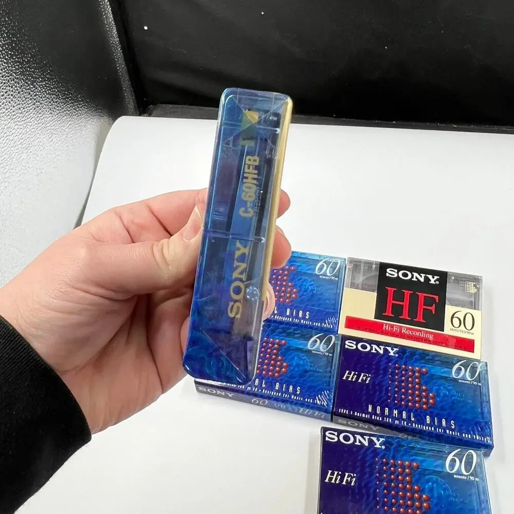 Sony Lot 6‎ Sealed NEW Blank Cassette Tapes HF HiFi Normal Bias 60 Minutes UX